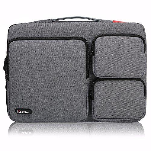 iCozzier 13-13.3 pulgadas Thri-Sidepocket Laptop Sleeve Bag / Business Case Cover Bag / Laptop Briefcase para Ultrabook / Notebook / MacBook de 13 pulgadas - Gris oscuro