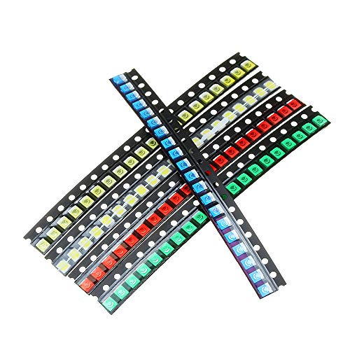 ILS - 300 Piezas 5 Colores 60 Cada diodo LED 1210 SMD LED Diodo Surtido Kit Verde/Rojo/Blanco/Azul/Amarillo