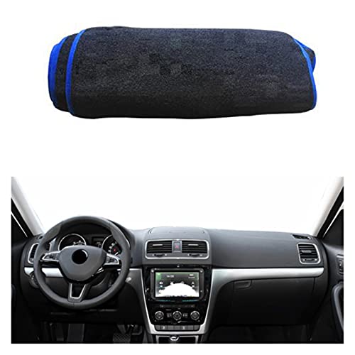 JIUTAI Dashmats Cubiertas Cubierta del Salpicadero del Coche Alfombra De La Capa De La Sombra del Sol para Skoda Yeti 2009-2016 2017 Salpicadero del CojíN (Color : Azul) JIUTAI Dashmats Cubiertas Cubierta del Salpicadero del Coche Alfombra De La Capa De La Sombra del Sol para Skoda Yeti 2009-2016 2017 Salpicadero del CojíN (Color : Azul)