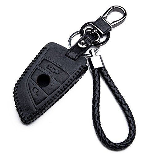 kaser Carcasa Funda de Piel con Llaveros para Llave Control Remoto BMW Serie 2 7 X5 X6 Nuovo Smartkey Llave 3 Botones Protección Cuero Sintético de Mando a Distancia Keyless Coche kaser Carcasa Funda de Piel con Llaveros para Llave Control Remoto BMW Serie 2 7 X5 X6 Nuovo Smartkey Llave 3 Botones Protección Cuero Sintético de Mando a Distancia Keyless Coche