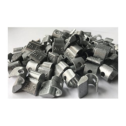 Kursport Contrapesas de Zinc universales para Llantas de Aluminio, Tipo Clip (Caja de 100 Unidades, 5 Gramos). para equilibrado de neumaticos en Llantas de Aluminio.