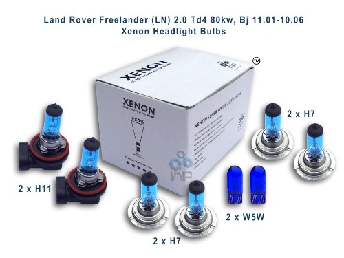 Land Rover Freelander (LN) 2.0 Td4 80kw, Bj 11.01-10.06 Xenon Headlight Bulbs H11, H7, H7, W5W