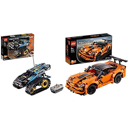 LEGO Technic - Vehículo Acrobático a Control Remoto, Coche Teledirigido de Juguete, Set de Construcción 2 en 1 + Technic - Chevrolet Corvette ZR1, maqueta de Coche de Juguete