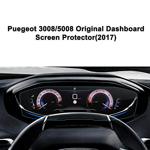 LFOTPP Peugeot 3008 5008 GT Tablero de mandos Protector de Pantalla - 9H Cristal Vidrio Templado GPS Navi película protegida Glass