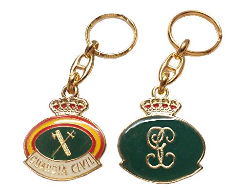 LGP - Llavero Emblema Guardia Civil y con Las Letras GC, 2 Caras