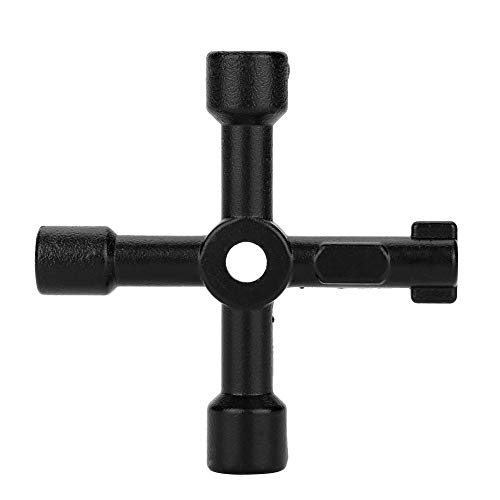 Llave cruzada universal multifuncional de 4 vías,aleación de zinc/llave triangular cruzada universal cuadrada, adecuada para ascensor, caja de armario eléctrico, puerta de tren, válvula de medidor de Llave cruzada universal multifuncional de 4 vías,aleación de zinc/llave triangular cruzada universal cuadrada, adecuada para ascensor, caja de armario eléctrico, puerta de tren, válvula de medidor de