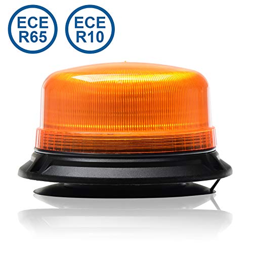 LONDON WARNING LIGHTS LED-MARTIN - Luz de baliza para coche con base magnética (12-24 V, luz LED), color naranja