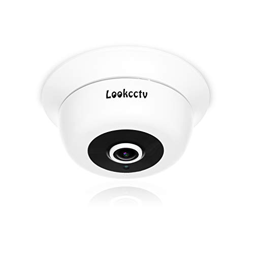 lookcctv Security PoE Camera 1080P Audio Fisheye Cámara IP CCTV 1/2.7 Sensor Gran Angular Lente Fisheye IR Night Vision ONVIF para Sistema de videovigilancia en el hogar