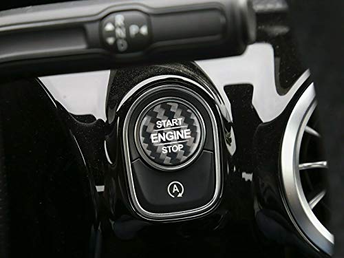 Max Carbon compatible con botón Start Stop para Mercedes Benz Clase A W177 Clase CLA W118 Clase B W247 GLB X247 CLS C257 GLE 2020 A45 CLA45