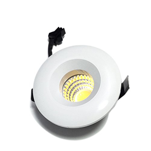 Minilámpara redonda de moda con luz LED descendente de pared de 3 W, 110-240 V, 3000 K, blanco cálido, de la marca Lediary, aluminio, Daylight White 3.00 W