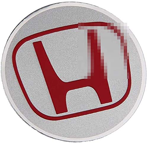 MISSLYY 4 Piezas Coche Tapas Centrales de Llantas para Honda Civic CRV Fit,con el Logotipo De Insignia Rueda Tapas De Centro Prueba De Polvo Accesorios De Decorativo De Automóvil,56mm