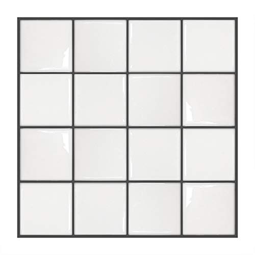 MORCART - 6 adhesivos para azulejos (12 x 12 pulgadas, autoadhesivos, 3D, para azulejos, azulejos, para cocina, baño, estilo 02)
