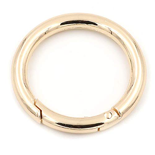 Mosquetón redondo, hebilla de llavero, 2 unidades, dorado, 38 mm Mosquetón redondo, hebilla de llavero, 2 unidades, dorado, 38 mm