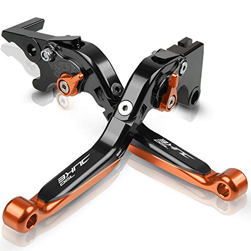 Motocicleta CNC Adjustable Palanca de Embrague de Freno para KTM Duke 790 2018 2019-Negro+Negro+Naranja+Naranja