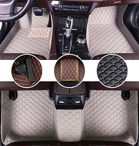 Muchkey Tapetes de Piso Alfombra para Land Rover Range Rover 5-Seat(Back Row Have Air Outlet) 2013-2017 de Cuero Interior Automotriz Alfombrillas Gris