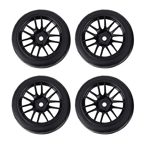 Neumáticos de goma de carreras RC de 4 piezas, repuesto de llantas de goma para ruedas de camión de coche 1/10