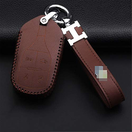 NkeGS Funda de Cuero con Insignia para Llave de Coche, para Maserati Levante Levante Ghibli President GT Funda para Llave de Coche GC Llavero de Cuero NkeGS Funda de Cuero con Insignia para Llave de Coche, para Maserati Levante Levante Ghibli President GT Funda para Llave de Coche GC Llavero de Cuero