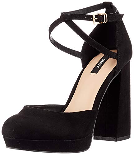 ONLY ONLPAIRY-4 Life MF Cross Strap Pump, Mujer, Negro, 39 EU