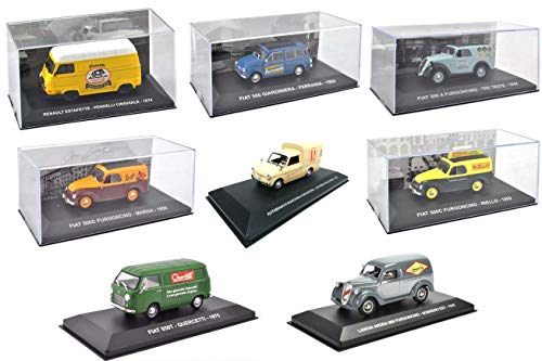 OPO 10 - Lote DE 8 Vans PUBLICITARIOS 1/43 FIAT Lancia Compatible con Renault Autobianchi (LC2)