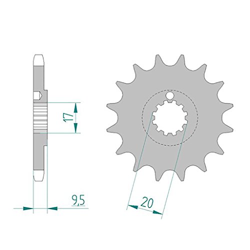 Piñón 94202 – 12 # 428  SX 85 03 de para Rev 80 (Trail) 2002 – 2008 | 4tronix 125 (Trail) 2002 – 2003, 4tronix 125 (Trail) 2004 – 2005, RR 50 1997, RR 50 1998 – 2001, RR 50 SM 1998 – 2000, RR 50 SM 2001 | Technol