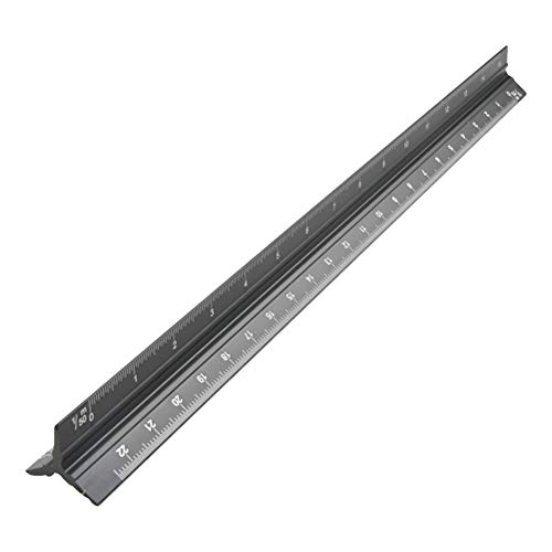 Regla de escala de medida triangular profesional con 6 escalas 1:20, 1:25, 1:50, 1: 75, 1: 100, 1: 150 Regla de escala de medida triangular profesional con 6 escalas 1:20, 1:25, 1:50, 1: 75, 1: 100, 1: 150