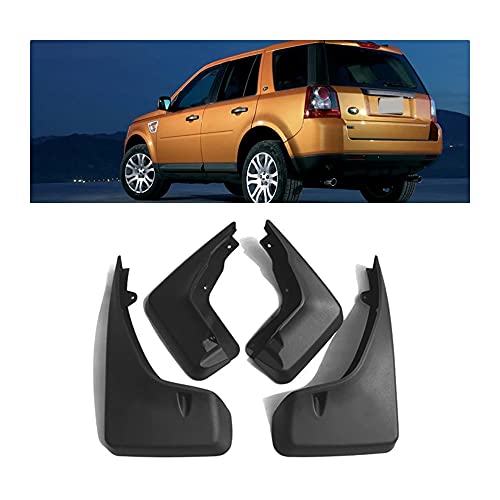 SXFYZCY Guardabarros Delantero y Trasero de ABS Negro para Coche, Guardabarros, Accesorios Protectores para Land Rover LR2 Freelander 2 2006-2015 2008 2009 2010 2011, 4 unids/Set