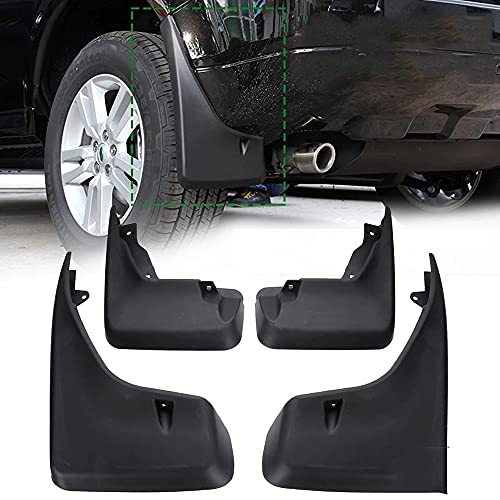 SXFYZCY Guardabarros Delantero y Trasero de ABS Negro para Coche, Guardabarros, Guardabarros, Guardabarros, Accesorios Protectores para Land Rover LR2 Freelander 2 2006-2015, 4 unids/Set