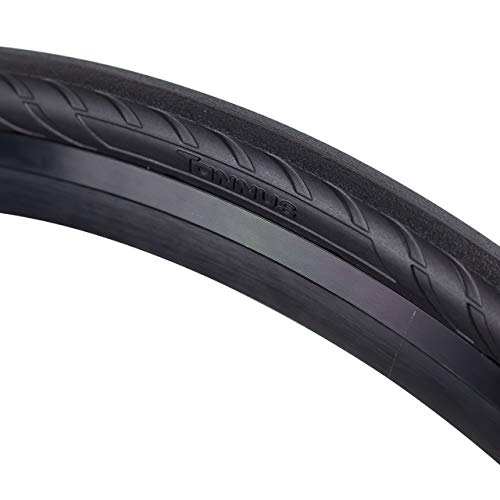 Tannus Tire Cubierta 700x25c (25-622) New Slick | Neumático 100% Antipinchazos Bici Carretera, Color Midnight (Negro), Dureza Regular