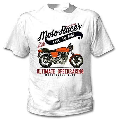 Teesandengines Laverda jota 1000 Classic Moto Racer Ultimate Speed Racing Camiseta Blanca para Hombre de Algodon Size XXXXXLarge