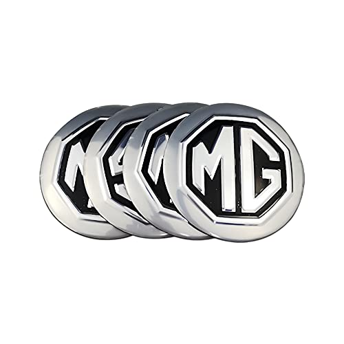 tieoqioan Emblema de Coche, calcomanía de Tapas de Cubo de llanta Central para MG, Logotipo para MG TF ZR ZS ES HS EZS Morris 3 GS 4 Uds.