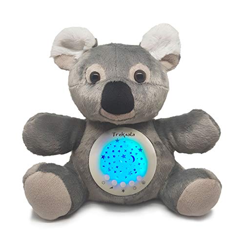 Trekoala ruidos blancos para bébé – sensor cry-baby – carga USB – carillón – proyector LED de estrellas – regalo para bébé – luz nocturna – peluche musical- cama de niño – cuna