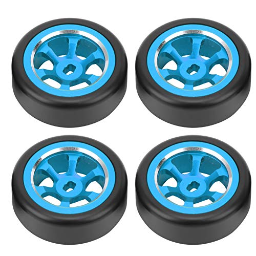 VGEBY Neumático de Deriva de 4 Piezas RC, Piezas de modificación de neumático de llanta de Rueda RC aptas para Wltoys K969 K989 P929 1/28 RC(Azul)