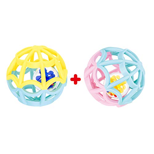 WEofferwhatYOUwant Set Dos Pelotas Sensoriales para Bebés + 0 Meses a 2 años . Mordedores Coloridos con Sonidos . Unisex WEofferwhatYOUwant Set Dos Pelotas Sensoriales para Bebés + 0 Meses a 2 años . Mordedores Coloridos con Sonidos . Unisex