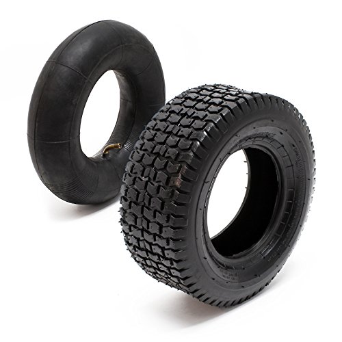 WilTec Neumáticos para segadora de jardín 18x8.50-8 4pr con cámara de Aire y válvula Angular