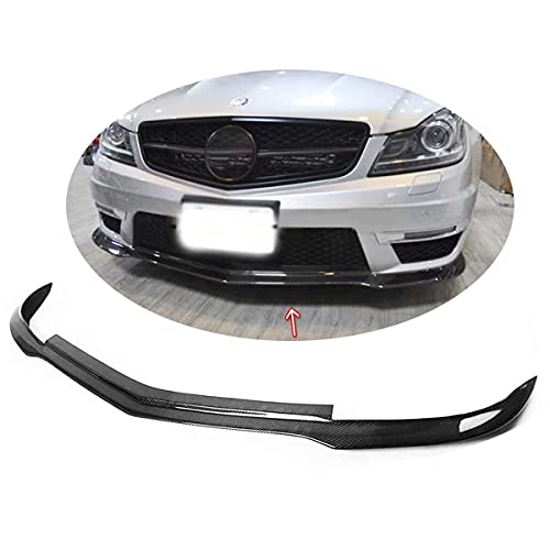 YMSHD Apto para Mercedes para Benz W204-C63 Parachoques 2012-2014 Fibra de Carbono CF alerón de Barbilla Frontal Divisor de Parachoques Kits de Cuerpo de Labio Delantero