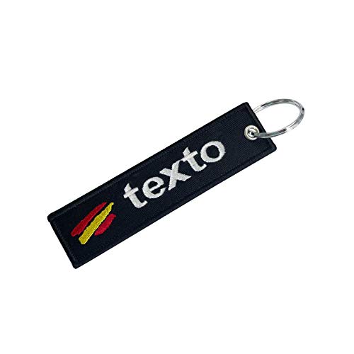 yuanmeng Bandera de España personalizada Llavero 2pcs,Bordado Texto Personalidad Llavero Etiqueta con Llavero EDC para Servicemen, Coche, Motocicleta