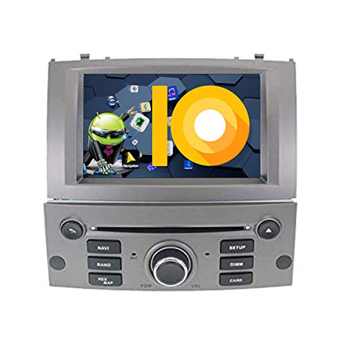 ZWNAV Android 8.1 Reproductor de DVD de navegación estéreo GPD para Peugeot 407 2004-2010 con Europa 49 Tarjeta de Mapeo de País SD