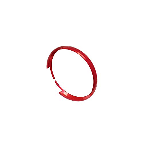 1neiSmartech Anillo Decorativo Rojo Red Carcasa Ring Para Coche Mini Cooper One D S Countryman De Aluminio Cáscara Concha Mando Llave Llavero