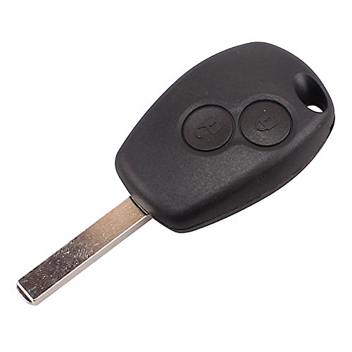 2 Botón Key Shell Case Uncut Blade para Renault Modus Clio Twingo Llavero con mando a distancia