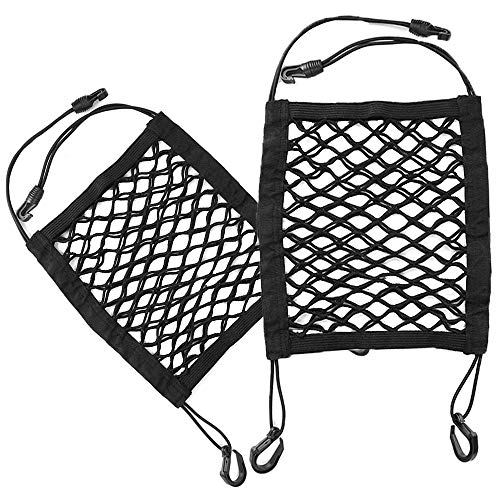 2 Piezas Red de Almacenamiento Troncos, Redes de Almacenaje para Maletero, Polipropileno Universal con 2 Ganchos En Forma de D Red Asiento Carro Para Vehículo Todoterreno, Autocaravana Troncal, Negro 2 Piezas Red de Almacenamiento Troncos, Redes de Almacenaje para Maletero, Polipropileno Universal con 2 Ganchos En Forma de D Red Asiento Carro Para Vehículo Todoterreno, Autocaravana Troncal, Negro