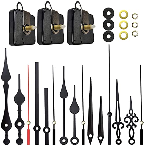 3 Piezas Mecanismo Reloj de Pared Mecanismos de Movimiento de Reloj de Cuarzo Maquinaria Reloj Pared para DIY Reparación de Reloj Reemplazo de Piezas con 5 Diferentes Pares de Manecillas 3 Piezas Mecanismo Reloj de Pared Mecanismos de Movimiento de Reloj de Cuarzo Maquinaria Reloj Pared para DIY Reparación de Reloj Reemplazo de Piezas con 5 Diferentes Pares de Manecillas