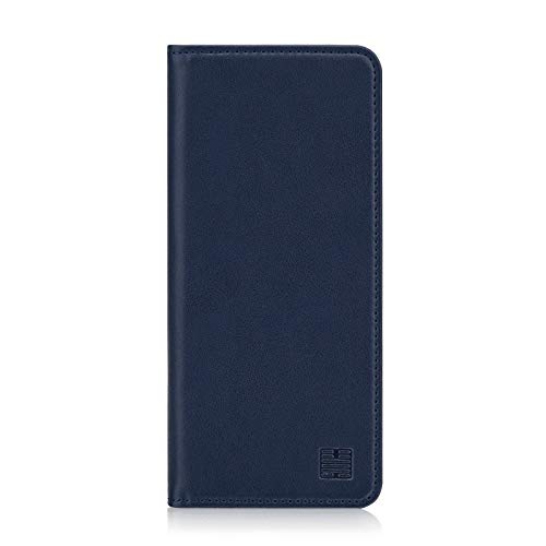 32nd Classic Series - Funda Tipo Libro de Piel Real para Huawei Mate 20 Lite, Carcasa de Cuero Premium diseñada con Cartera, Cierre Magnetico y Soporte Integrado - Azul Marino