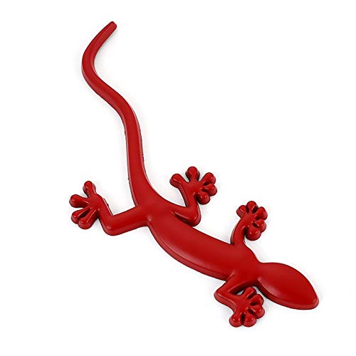 3D Metal Gecko Badge Emblem Trunk Etiqueta engomada para Sline A4 A3 A1 A5 A6 A7 B6 B7 B5 Q3 Q5 Q7 Quattro TT S3 S6 S7 S4 S5 RS3 RS4 (Color Name : Red)