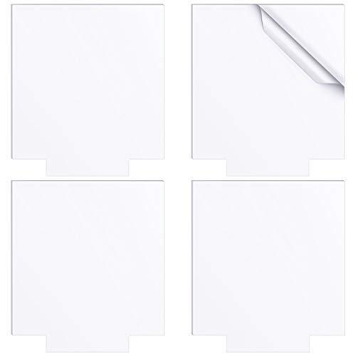 4 Hojas Transparentes de Acrílico Panel Acrílico Plástico de 4 mm de Espesor Tablero Transparente de Acrílico con Papel Protector para Bases de Luz LED Señales Manualidades de Bricolaje