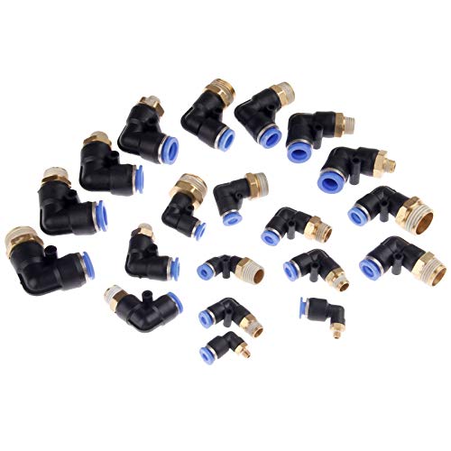 5 unids/lote accesorios neumáticos codo Push rápido en conector M5"1/8 '' 1/4 '' 3/8 '' 1/2 'hilo a 4/6/8/10 / 12mm TUBO YUAN CHUANG (Color : PL6 xM5)