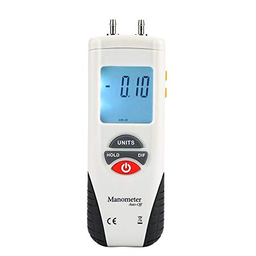 Akozon Manómetro digital, Medidor de presión de aire de mano, Medidor diferencial Alta Preciso con Pantalla LCD
