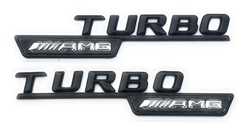 AMG Turbo Wing Emblema Insignia Logo A45 CLA 45 C63 E63 ML55 ML63 Negro