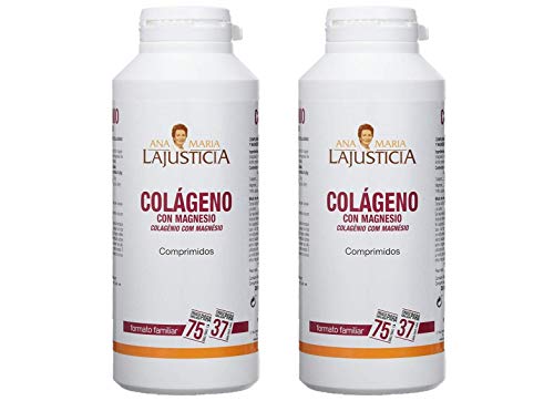 Ana Maria Lajusticia - Colágeno con magnesio – 900 comprimidos articulaciones fuertes y piel tersa. Regenerador de tejidos con colágeno hidrolizado tipos 1 y 2. Envase para 150 días de tratamiento
