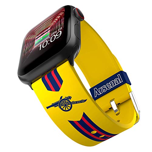 Arsenal Football Club - Arsenal Retro Smartwatch Band - Licencia oficial, compatible con Apple Watch (no incluido) - Se adapta a 38 mm, 40 mm, 42 mm y 44 mm