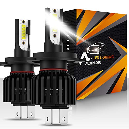 AUXIRACER Auto Lighting H4 LED Bombillas para Faros Delanteros 12000LM 6500K 60W Luz LED para Coche, Faros Delanteros y Faros Antiniebla IP65 a Prueba de Agua (2 PCS)